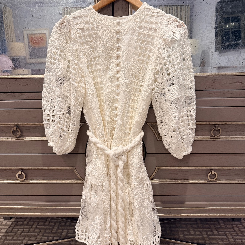 ALEXIS Zazario Embroidered Lace Minidress